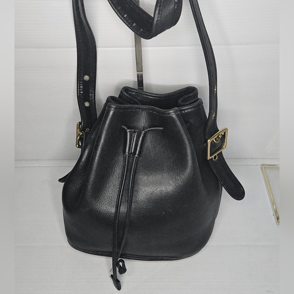 Coach Vintage 9952 Lula "Smith's Legacy" Black Leather Drawstring Bucket Bag - Picture 5 of 16